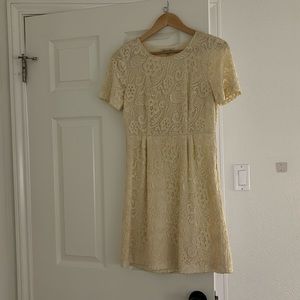 Cream lace cocktail dress